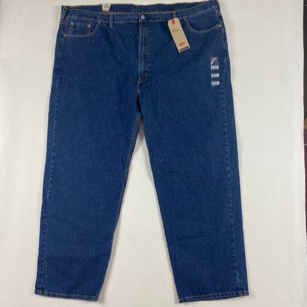 NWT Levis 550 Relaxed Fit Tapered Leg Jeans Mens 54 x 32 Big & Tall Blue Cotton